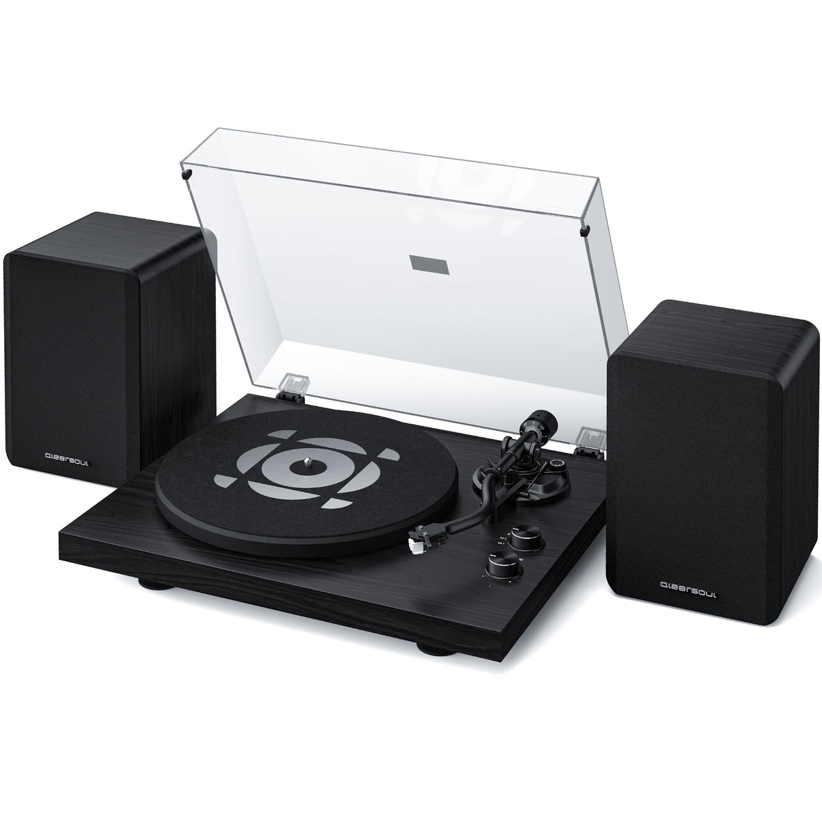 QLEARSOUL SoulBox S1 Vinyl Record Player with Stereo Speakers