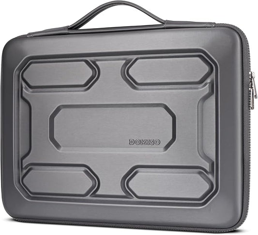 DOMISO 13.3 inch Laptop Sleeve with Handle Shockproof Computer Bag Waterproof EVA Protective Carrying Case for 13-13.3 inch Notebooks/13 MacBook Air/MacBook Pro Retina/Dell XPS 13/HP, Dark Grey