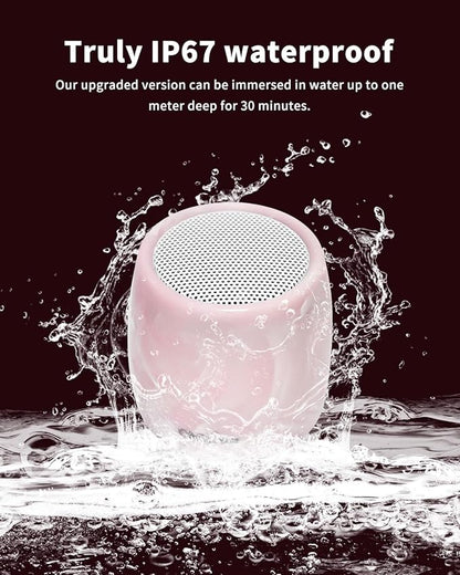 comiso Small Speaker, IPX7 Waterproof Bluetooth Speaker with Stereo Sound and Robust Bass, Mini Speakers with Hands-Free Call, Portable Speakers for Shower, Indoor & Outdoor, Gift for Men, Women