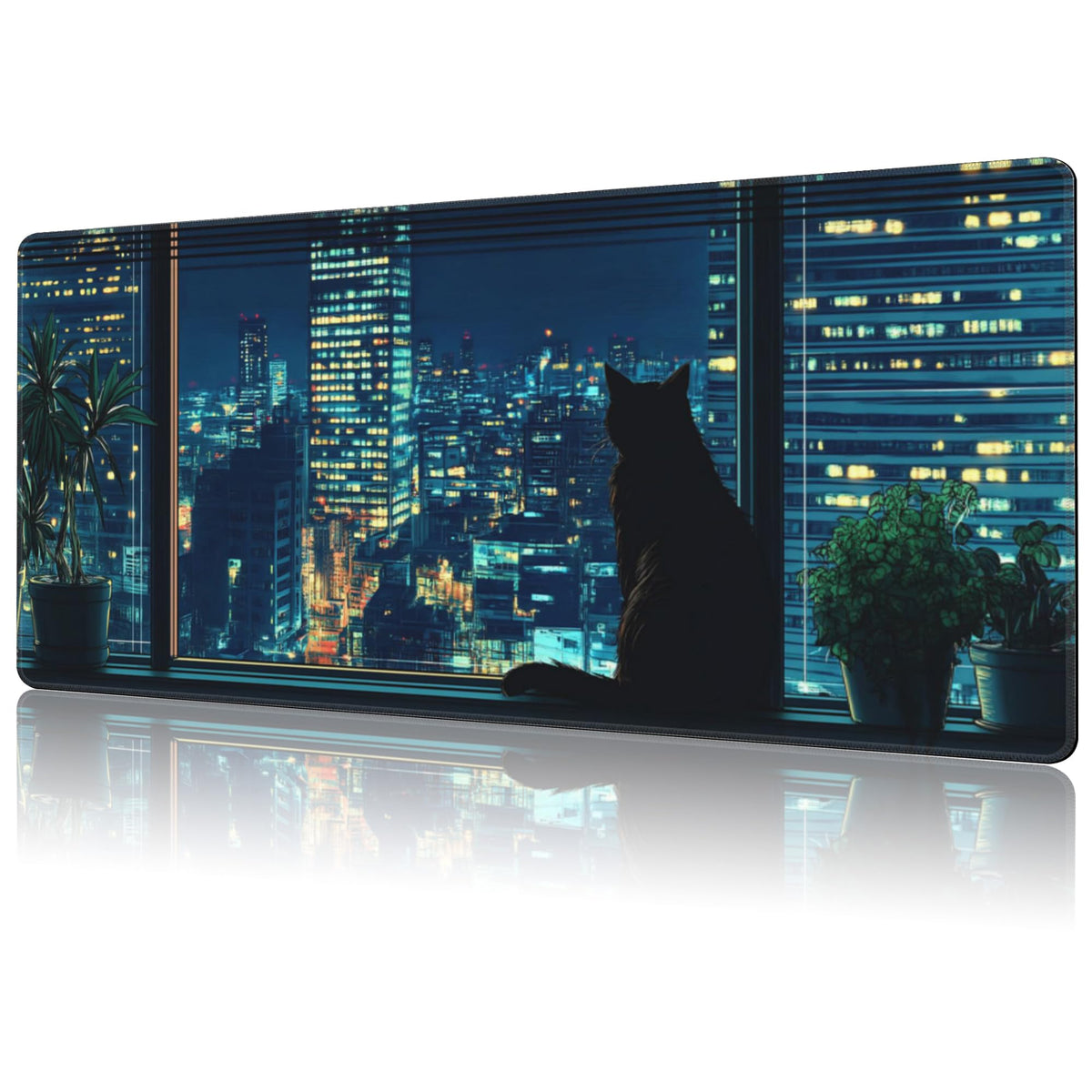NIYLYNSYN Mouse Pad Large Liquid Marble Non-Slip Gaming Desk Mat with Stitched Edge Laptop Keyboard Desk Pad for Work Home Gaming (35.4 x 15.7 Inches)