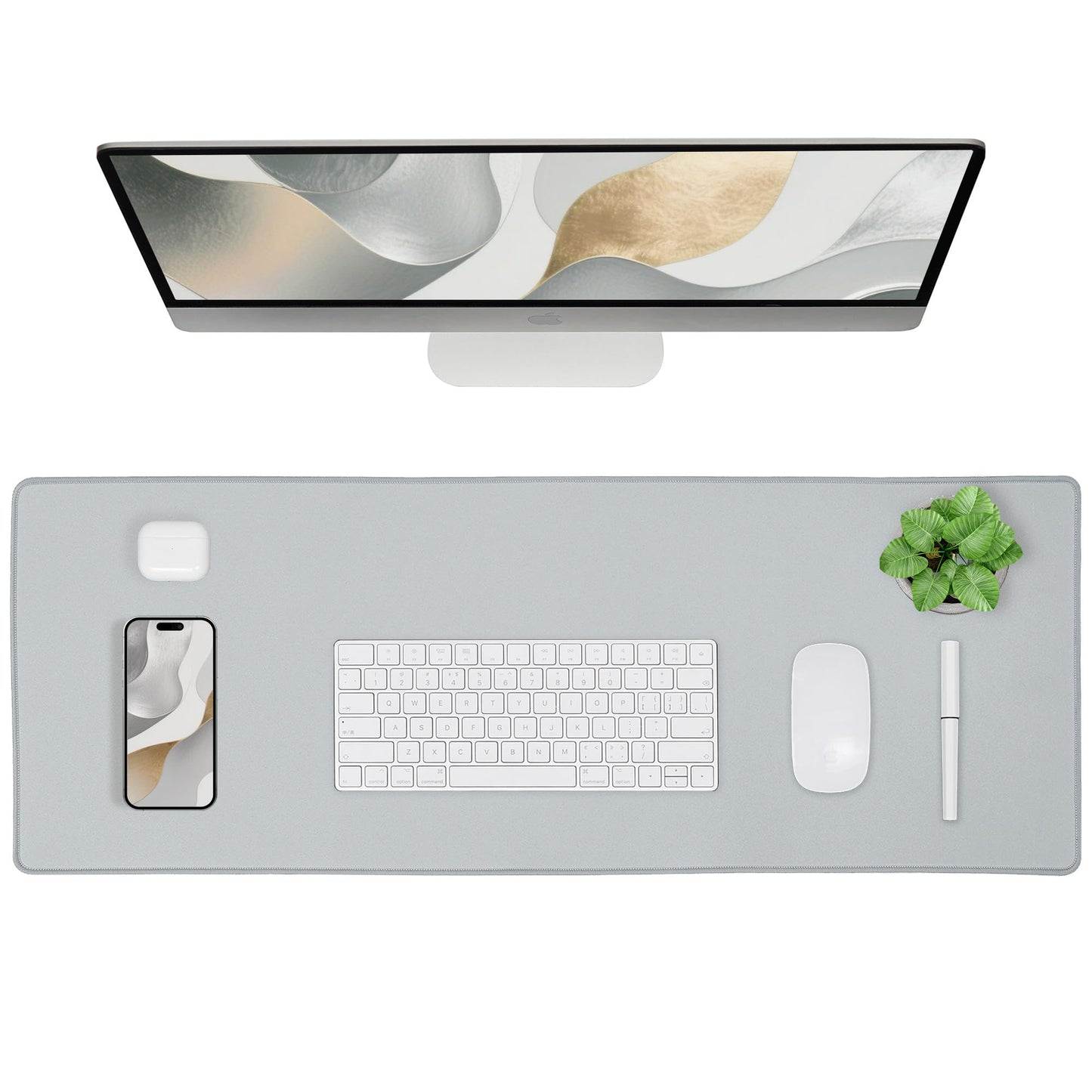ALOANES Non-Slip Extended Mouse Pad Office&Home Desk Mat Stitched Edge