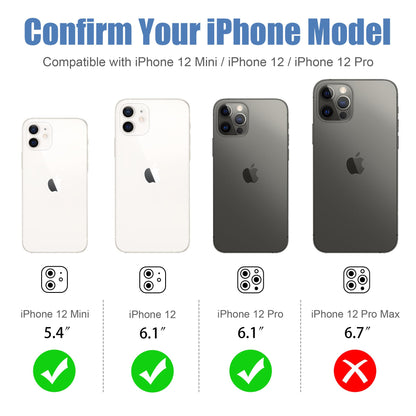 AGVEE 3+3 6 Pack for iPhone 12 & Mini & Pro Camera Lens Protector Cover