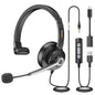 Wantek USB & 3.5mm Headset with Mic for PC/Laptop,Wired Headset with Noise-Cancelling Microphone & Audio Controls Perfect for Home Office Online Class Skype Zoom Call Center Webinar,All Day Comfort