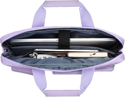 MOSISO Laptop Shoulder Bag, Computer Bag with 2 Raised&1 Flapover&1 Horizontal Pocket&Handle&Belt