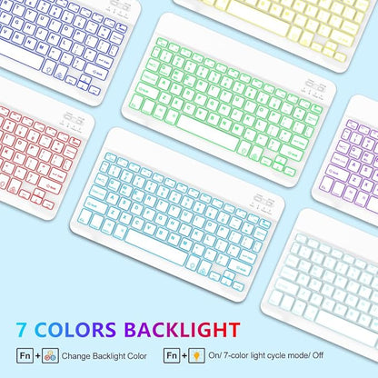 Keyboard Case for Samsung Galaxy Tab A9 Plus 5G 11 inch 2023 (SM-X210/X216/X218), 7 Color Backlit Detachable Keyboard Bluetooth, Smart Folio Cover with S Pen Holder for Galaxy Tab A9+ 11", Blue