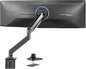 VIVO Premium Aluminum Heavy Duty Monitor Arm with 3.0 USB Ports, Fits Ultrawide Monitors up to 49 inches and 33 lbs, Single Desk Mount Stand, Pneumatic Height, Max VESA 100x100, Black, STAND-V101G1U