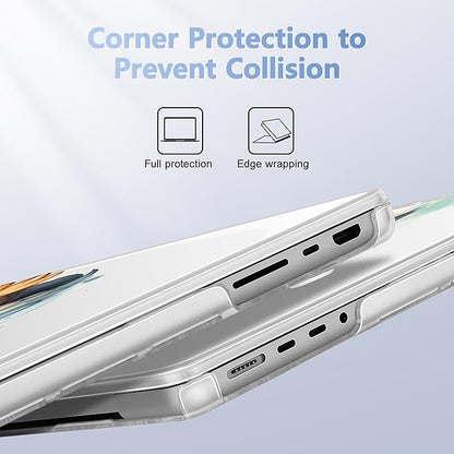 for MacBook Pro 16 inch Case 2021 2022 2023 2024 Release A3186 A3403 M4 A2991 M3 A2780 M2 A2485 M1 Pro/Max, Hard Shell Case with Screen Protector & Keyboard Cover, Cute owl