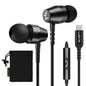 LUDOS OMNITONE Wired Earbuds in-Ear Headphones, 5 Year Warranty, Earphones with Microphone, 3.5 mm Jack Corded Ear Buds, Videoconference for iPhone, Samsung, Laptop, Kids, School Students - Red