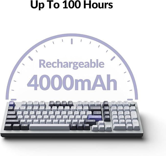 Keychron Q5 Pro QMK/VIA Wireless Custom Mechanical Keyboard, 96% Layout with Programmable Knob, KSA Double-Shot PBT Keycaps with Hot-swappable K Pro Banana Switch for Mac Windows Linux - Gray