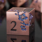 DNDND Metal Dice Set D&D, 7 die Metallic Polyhedral Dice Set with Gift Metal Box and Gold Number for DND Dungeons and Dragons Role Playing Games (Black and Gold)