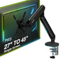 AVLT Single 27”-45” RGB Gaming Monitor Arm Desk Mount -Black