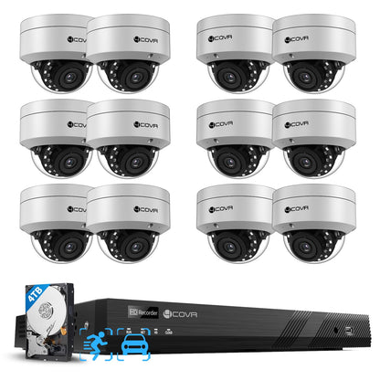 4COVR 16 Channel Security Camera System 5MP PoE with 4TB HDD, LY54AX5M1612