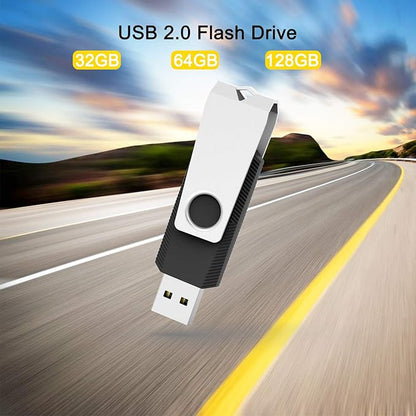 20Pack 1GB USB Flash Drive 2.0 Stick, TOPESEL Bulk Thumb Drive Swivel 1GB Pen Drive Jump Drive for Data Storage (20Pack Black)