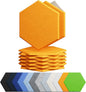 12 Pack Acoustic Panels Self Adhesive Sound Proof Foam, High Density Sound Acoustic Foam Panel, 12X10.23X0.4 Inch Hexagon Wall Panels in Home, Office, Reccording Room, Studio(Orange)