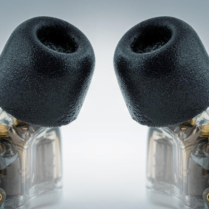 Comply 100 Core Series Memory Foam Replacement IEM Ear Tips, Oval, Black