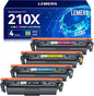 LEMERO 210X Compatible Toner Cartridge Replacement for HP 210X 210A Toner Cartridges for HP Color Laserjet Pro MFP 4301dw 4301fdn 4201dn 4201dw Printer (with Chip for HP 210X 210A High Yield-4 Packs)