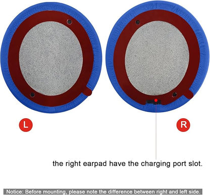 Replacement Ear Pads for Beats Solo 2 & Solo 3 Wireless On-Ear Headphones, Ear Cushions, Headset Earpads, Ear Cups Cover with Soft Protein Leather (Blue)