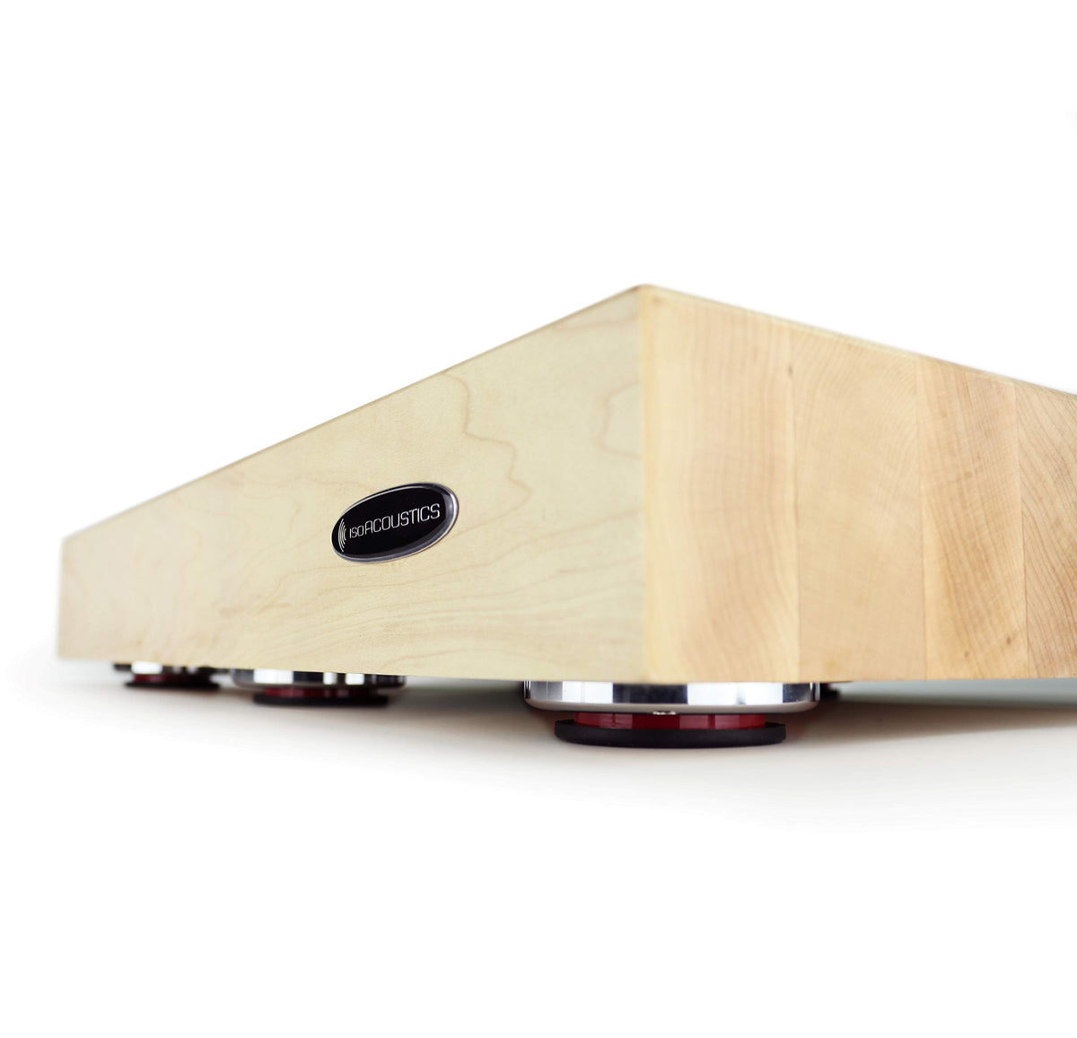 IsoAcoustics Delos Turntable Isolation Butcher Block Series: 1815W2 (18" W x 15" D x 3" H) Walnut