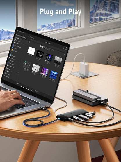 Lemorele USB C Hub 5-in-1 10Gbps, 2 USB A & 2 C Data Ports, 23.6in Cable
