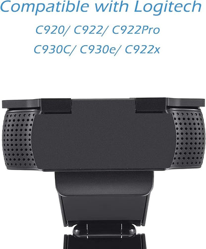 CloudValley Webcam Cover for Logitech C920/ C920x/ C922x/ C930e/ C922/ C920 HD Pro Stream Webcam, Camera Cover to Protect Lens and Security, Black