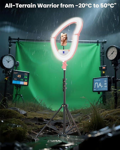 22" Large Ring Light with Stand,Foldable LED Big Ring Light Tripod for iPhone Phone Ipad, 75" Tall Tripod Touch Screen,Wireless Remote for Live Stream,YouTube,TikTok Video Shooting Pink