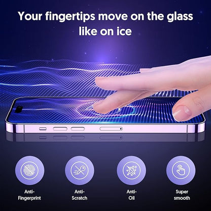 Fotbor for iPhone 13 Pro Max Screen Protector [3 Pack], iPhone 14 Plus Screen Protector Tempered Glass, Sensor Protection, Full Coverage Ultra Clear 6.7 Inch