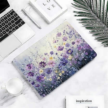 Compatible with MacBook Air 13.3 13.6 Inch Case 2022 2021 2020 2019 Plastic Hard Shell Case Cover,13.6 Air (A2681) M2 2022, Purple Wildflowers