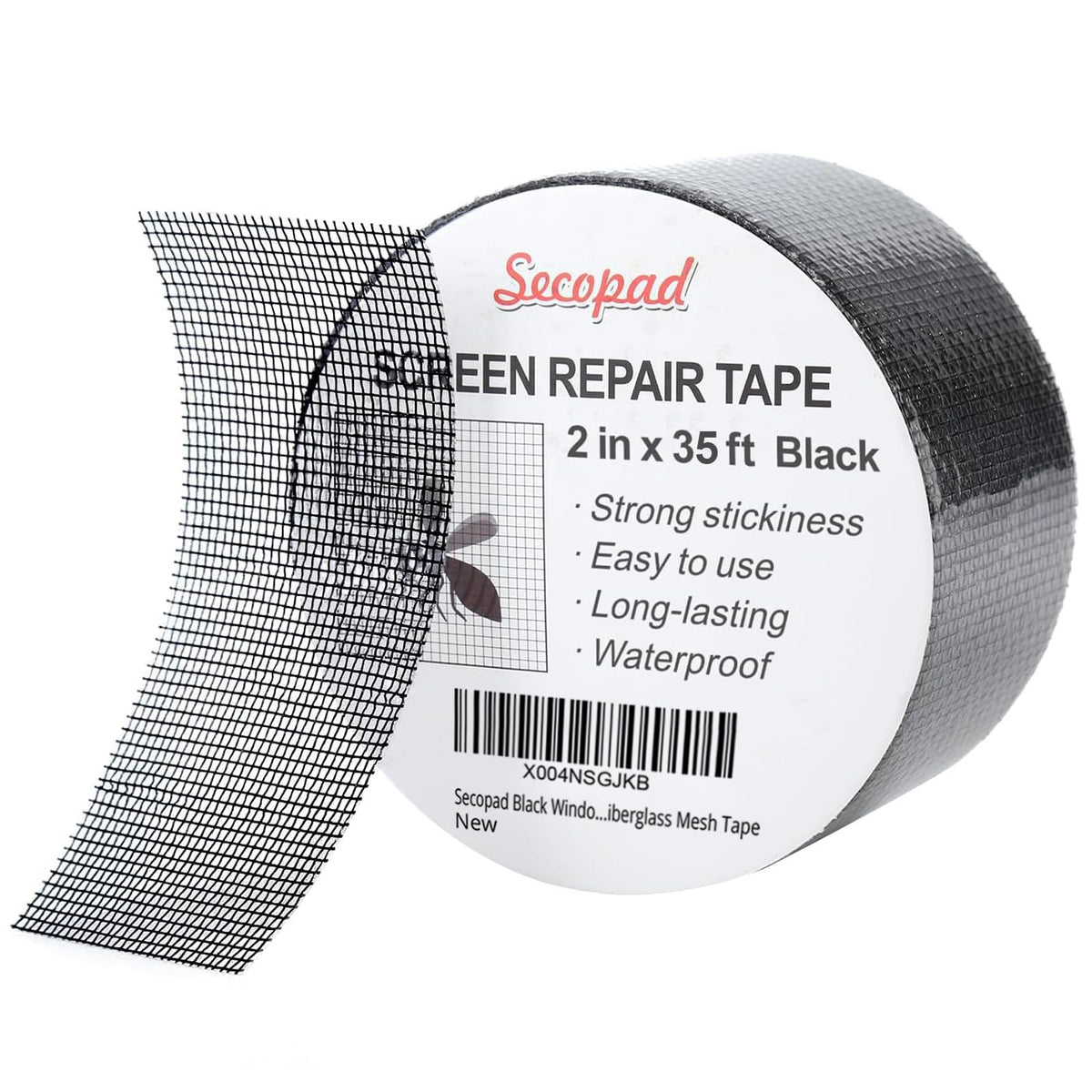 Secopad 4" x 240" (20FT) Screen Repair Tape, Screen Repair Kit, Grey