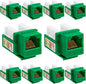 Cmple - 10 Pack Cat5e Keystone Jack Insert Punch Down RJ45 Connectors RJ45 Keystone Jack 90 Degree Female for Wall Plates, Patch Panels, Patch Cables, Ethernet Cables - Green