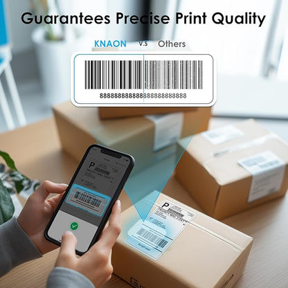 Bluetooth Thermal Label Printer, 4x6 Wireless Thermal Shipping Label Printer for Small Business, Compatible with iPhone,Android,Windows,Mac,Chromebook –Works with Ebay Shopify USPS&More, Black