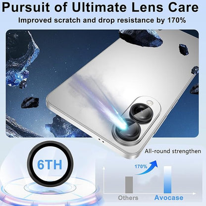 for Samsung Galaxy S25 Edge Camera Lens Protector, Individual Metal Ring Tempered Glass Lens Cover, [Strong Adsorption] Scratch Resistant Ultra-Thin HD Clear Lens Cover, 1 Set-Black