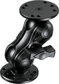 Aluminum Alloy Fish Finder Mount with 1.5" Ball AMPS Hole Round Plates, 3.5" Short Arm Marine Electronic Mount Tablet Holder for Garmin, Lowrance, Humminbird, Raymarine and More