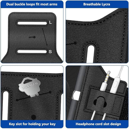 VUP Running Armband 360°Rotatable for iPhone 16/15/14/13/Pro Max/Pro/Mini, Fits All 4-6.7 Inch Smartphones, with Key Holder Phone Armband for Running Hiking Biking (Pack of 10)