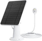 Solar Panel Charger Compatible with Arlo Pro 5S/Pro 4/Pro 3/Pro 3 Floodlight/Ultra/Ultra 2 Camera, 6V 4.5W Solar Panels Charging IP65 Weatherproof w/ 9.8ft Charging Cable Adjustable Wall Mount, 1 Pack