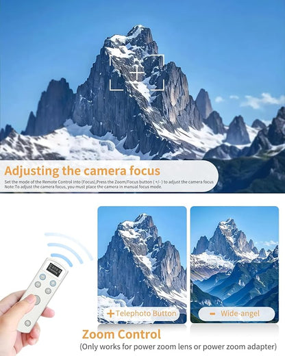 for Canon Wireless Camera Remote Control - Aodelan Rechargeable Shutter Release with OLED Screen for R3/ R10/ M50/ EOS M6 Mark II/R/RP /90D /6D Mark II /R5/T7i/G7 X Mark III;Replaces BR-E1 (White)