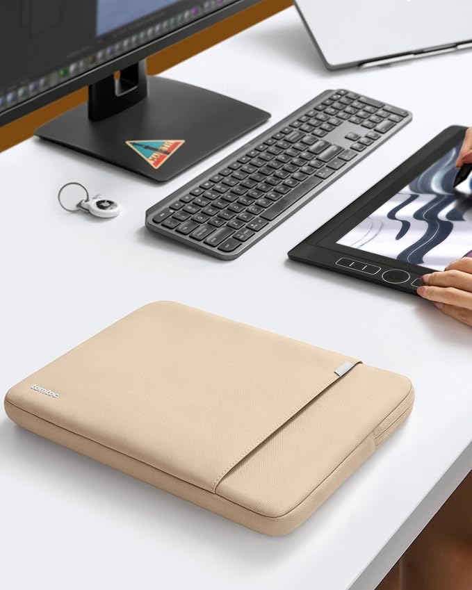 tomtoc 360° Protective Laptop Sleeve for 13.5-14.4 Inch Surface Laptop Studio/6/5/4/3, Surface Book, Water-Resistant Computer Case for Acer Aspire/Swift 14, ASUS Vivobook/Zenbook 14, Jumper EZbook X3