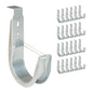 ICC 4-Inch Ceiling J Hook Cable Management Hook, Retainer Clip, 25-Pack