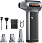 WOLFBOX MF200 Electric Air Duster with Removable Battery & 4 Nozzles, Cordless 3-Speed Adjustable Mini Blower for Computer Keyboard, Car Cleaning, Home, and Outdoor Use