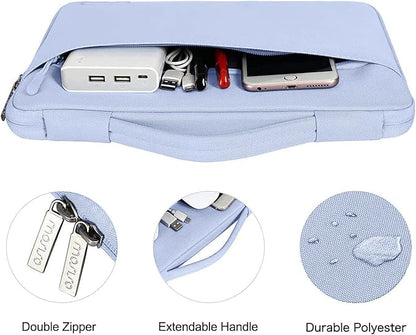 MOSISO Compatible with MacBook Air 13 inch Case 2025 2024 2023 2022 M4 A3240 M3 A3113 M2 A2681, Hard Shell&Sleeve Bag&Keyboard Skin&Webcam Cover&Screen Film for MacBook Air 13.6 inch, Pastel Blue