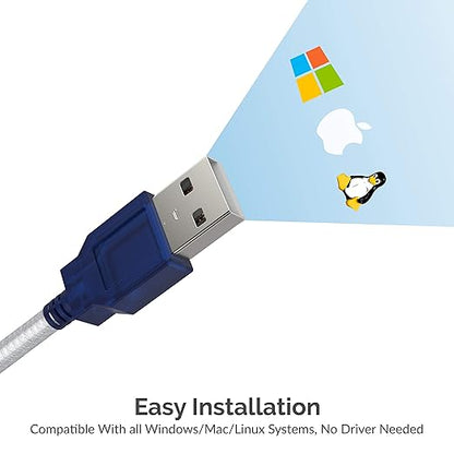 SABRENT USB 2.0 to Serial (9 Pin) DB 9 RS 232 Converter Cable, Prolific Chipset, Hexnuts, [Windows 10/8.1/8/7/VISTA/XP, Mac OS X 10.6 and Above] 10 Feet (CB-9PTF)