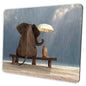 SHALYSONG Watercolor Flower Mouse Pad, 9.5"x7.9" Non-Slip Laptop Mousepad