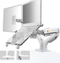 NB North Bayou Laptop Mount with Adjustable Tray for 10-17”Notebook, Full Motion Arm with VESA Plate for 17-30”Monitor,Clamp-on Grommet Mounting F160-FP (White)