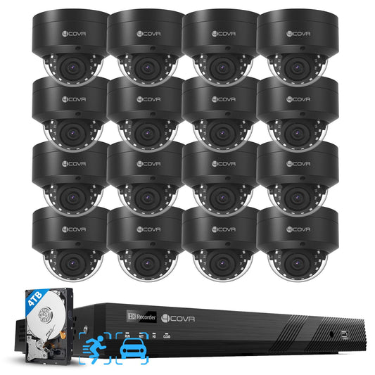 4COVR PoE 16 Camera Security System 4K for Business & 4TB HDD, LY54AB8M1616