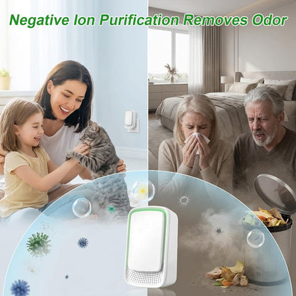 Air Ionizers 4 Pack, Negative Ion Filtration System, for Bedroom, Kitchen, Office, Portable Air Filter Odor, Smoke Dust, Pets, Eliminator, White