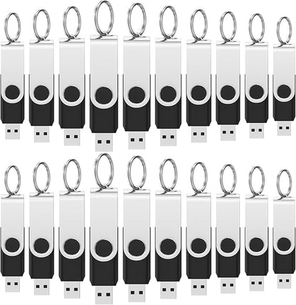 Bulk Flash Drives 1GB 100 Pack, Wooolken USB 2.0 Thumb Drives Pack Memory Stick USB Drive Pendrive for PC Laptop Computer (Black)