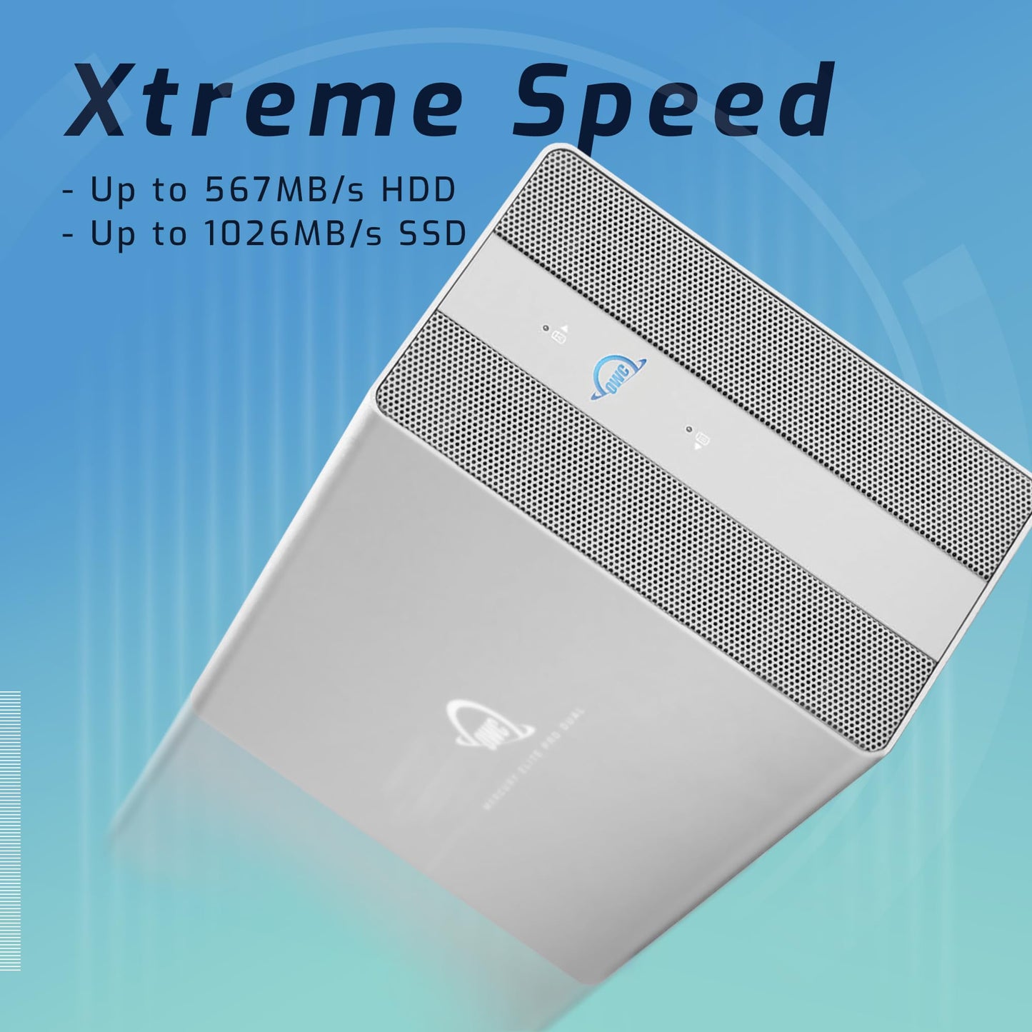 OWC Mercury Elite Pro Dual with 3-Port Hub 8TB RAID USB 10Gb/s Storage