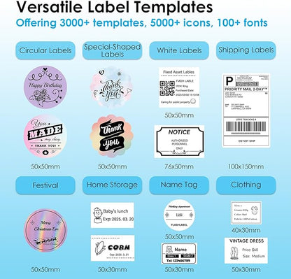 Bluetooth Thermal Label Printer, 4x6 Portable Thermal Shipping Label Printer for Small Business, Compatible with iPhone,Android,Windows,Mac,Chromebook –Works with Ebay Shopify USPS&More, Pink
