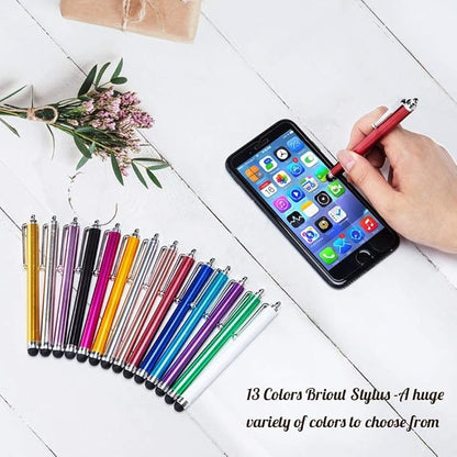 Briout Stylus Pens for Touch Screens, 36 Pack Capacitive Stylus, High Precision Compatible with All Universal Touch Screen Devices (12 Multicolor)