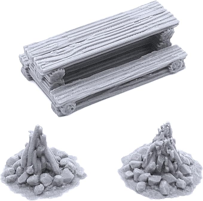 EnderToys Traveler's Camp II by Printable Scenery, 3D Printed Tabletop RPG Scenery and Wargame Terrain 28mm Miniatures