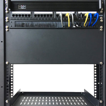 Jingchengmei 1U Disassembled Rack Mount Cable Management Panel with Brush